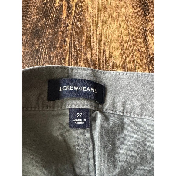 J.Crew Jeans J4108 Women's 9" High-Rise Toothpick Gray Velvet Size 27 - Picture 2 of 4
